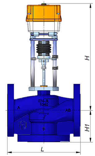 Размеры клапана TRV-3