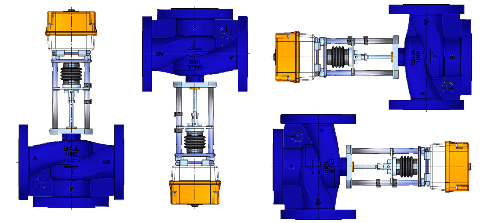 Монтажные положения клапана TRV-3